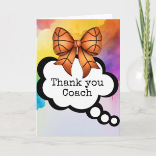Tarjeta Entrenador de básquetbol, gracias