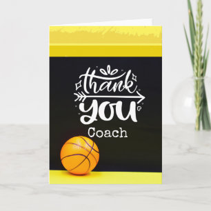 Tarjeta Entrenador de básquetbol, gracias  
