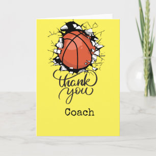 Tarjeta Entrenador de básquetbol, gracias