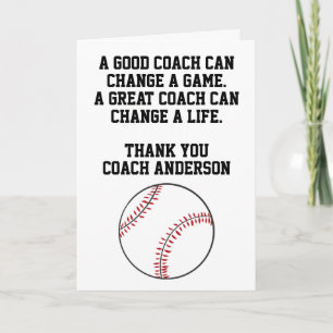 Tarjeta Entrenador de béisbol personalizado de jugadores d