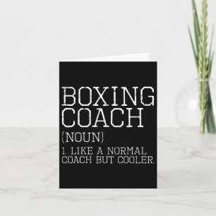 Tarjeta Entrenador de boxeo Gracioso de definición deporti