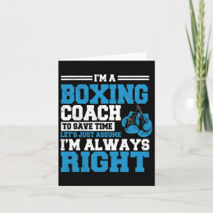Tarjeta Entrenador de boxeo instructor de boxeo maestro de