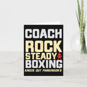 Tarjeta Entrenador de boxeo Rock Steady Beat Parkinson