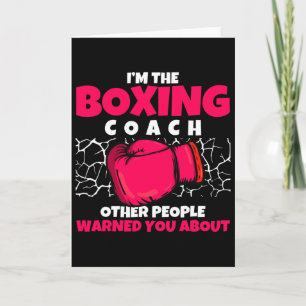 Tarjeta Entrenador de Club de Boxeo de Boxeador Kickboxing