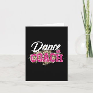 Tarjeta Entrenador de danza Leopard Funny Dancing Coach Mo