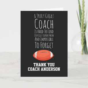 Tarjeta Entrenador de Fútbol Americano