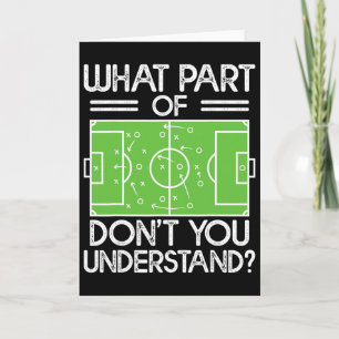 Tarjeta Entrenador de fútbol divertido ¿Qué parte del fútb