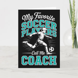 Tarjeta Entrenador de fútbol masculino Mis jugadores de fú