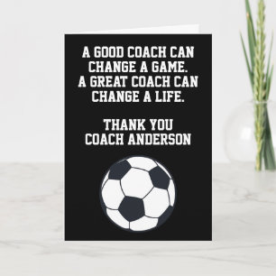 Tarjeta Entrenador de Fútbol Personalizado de Jugadores de