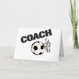 Tarjeta Entrenador de fútbol (silbato/bola)