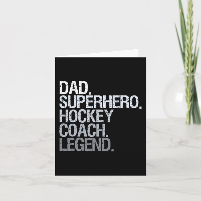 Tarjeta Entrenador de hockey regalo de jugador de hockey s (Anverso)