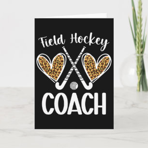 Tarjeta Entrenador de Hockey sobre Césped Corazones Entren