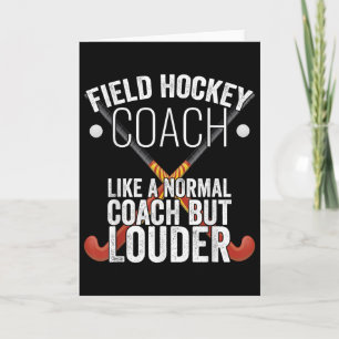 Tarjeta Entrenador de Hockey sobre Césped Frase Divertida