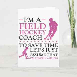 Tarjeta Entrenador de Hockey sobre Césped Soy un Entrenado