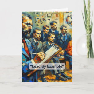 Tarjeta Entrenador de hockey sobre hielo "Lidera por Ejemp