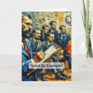 Tarjeta Entrenador de hockey sobre hielo "Lidera por Ejemp