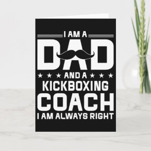 Tarjeta Entrenador de kickboxing papá siempre tiene la raz