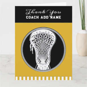 Tarjeta Entrenador de Lacrosse Gracias