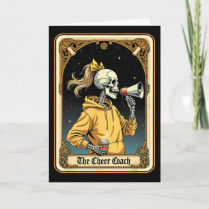 Tarjeta Entrenador de Porristas Tarot Carta Esqueleto Entr