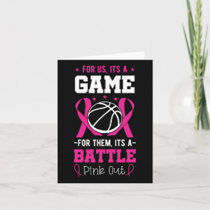 Tarjeta Entrenador de Sketll Cancer Pink Ribbon Awar