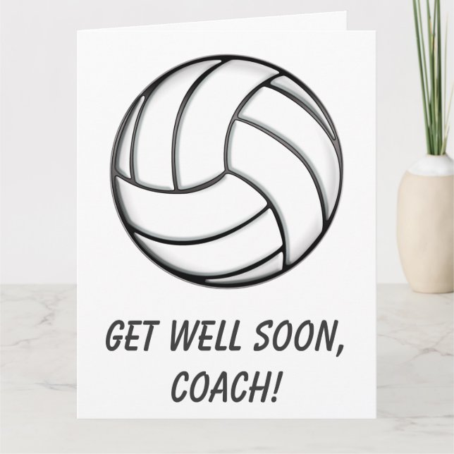 Tarjeta Entrenador de voleibol se pone bien pronto (Anverso)