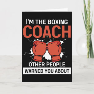 Tarjeta Entrenador del Club de Boxeo Boxer Kickboxing Entr