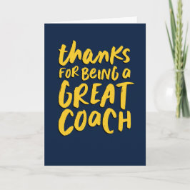 Tarjeta Entrenador gracias diversión de oro marino