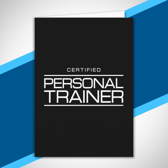 Tarjeta Entrenador personal certificado de entrenador de s (Subido por el creador)