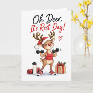 Tarjeta Entrenador Personal Personalizado Oh Ciervo Navida
