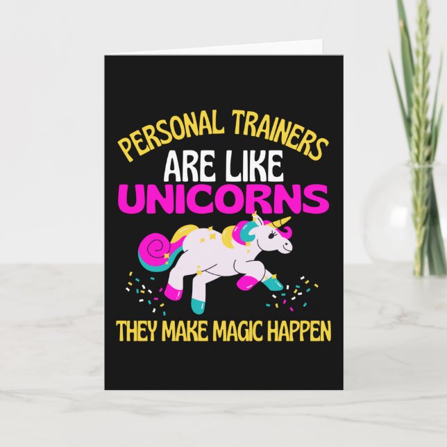 Tarjeta Entrenador personal Unicorn , diversión mágica de  (Anverso)