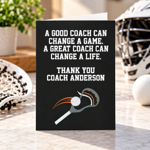 Tarjeta Entrenador Personalizado de Lacrosse de Jugadores 