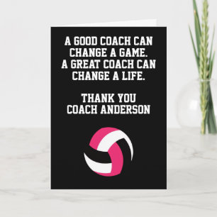 Tarjeta Entrenador Personalizado de Voleibol de Jugadores 