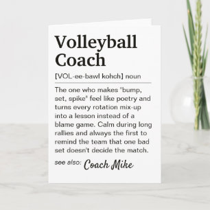 Tarjeta Entrenador Personalizado de Voleibol Definición Gr
