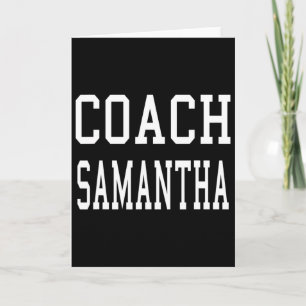 Tarjeta Entrenador Samantha Fútbol Personalizado Balón de