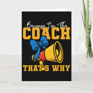 Tarjeta Entrenadora de porristas Cheer porque soy la entre