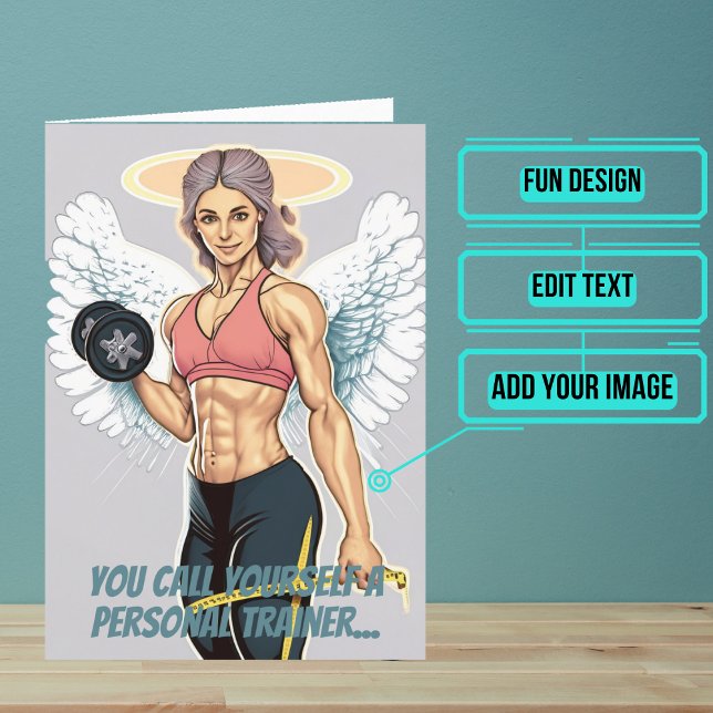 Tarjeta Entrenadora personal o entrenadora (This fun card is specifically for the personal trainer friend in your life.)