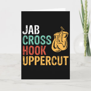 Tarjeta Entrenamiento de boxeador de Jab Cross Hook Upperc
