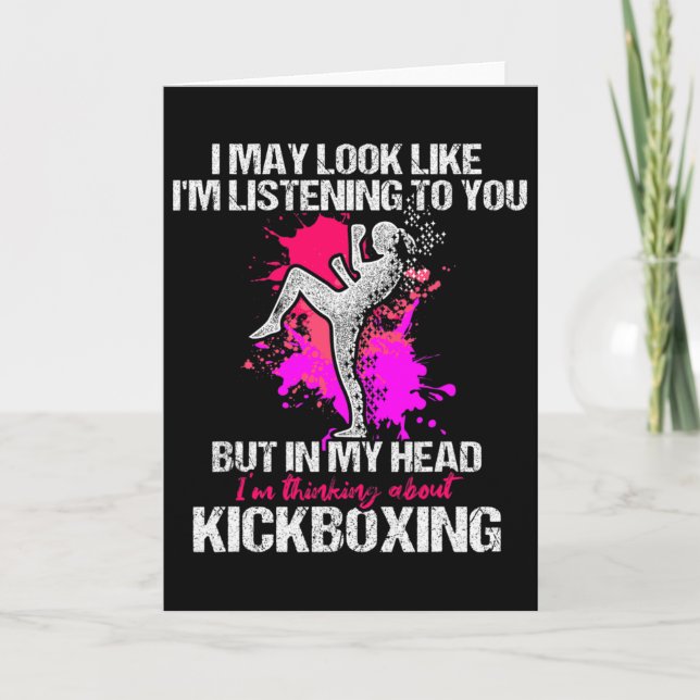 Tarjeta Entrenamiento de kickboxing de escucha Kick Boxing (Anverso)