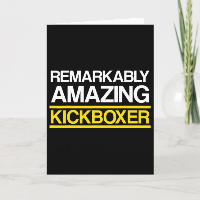 Tarjeta Entrenamiento de kickboxing increíble  (Anverso)