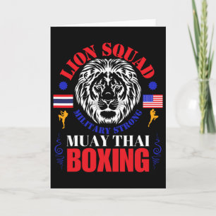 Tarjeta Entrenamiento de Kickboxing Muay Thai Mma de Lion