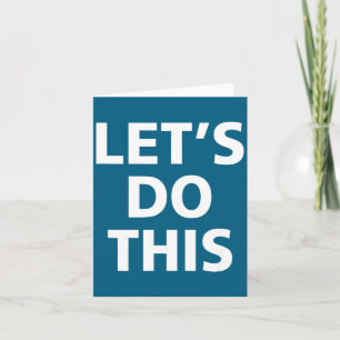 Tarjeta Entrenamiento de Motivación Inspiradora Vamos a Di