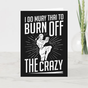 Tarjeta Entrenamiento de Muay Thai Luchador Kickboxing Pri