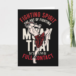 Tarjeta Entrenamiento de trabajo de luchador de kickboxing
