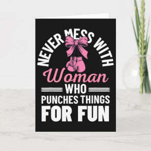 Tarjeta Entrenamiento divertido de kickboxing para hombres