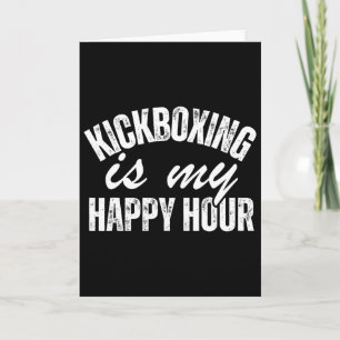 Tarjeta Entrenamiento divertido de kickboxing para hombres