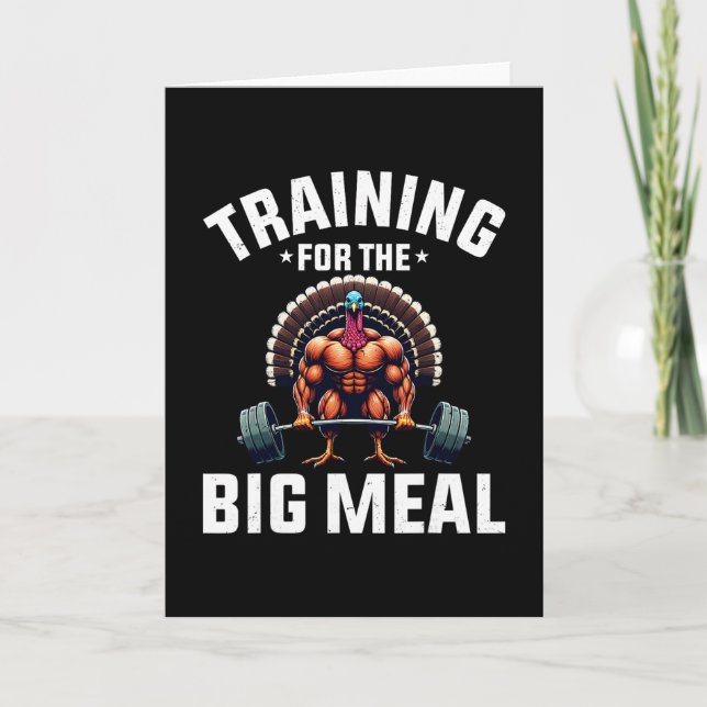 Tarjeta Entrenamiento Para La Gran Comida Divertido Entren (Anverso)