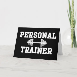 Tarjeta Entrenamiento personal en tontería blanca y negra