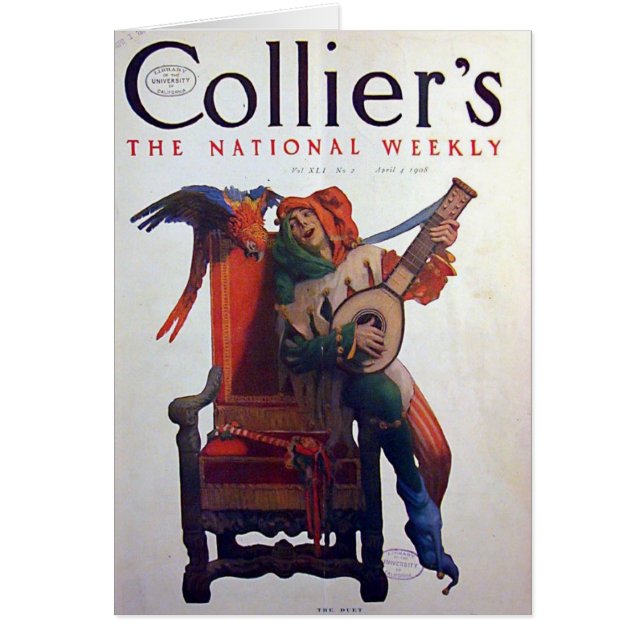 Tarjeta entretenida del bufón (Frente)