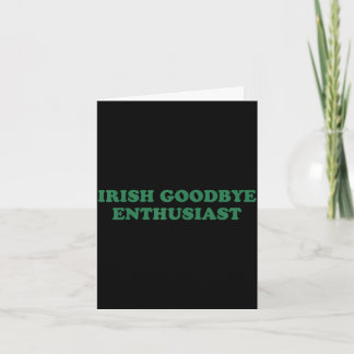 Tarjeta Entusiasta de la despedida irlandesa retro diverti