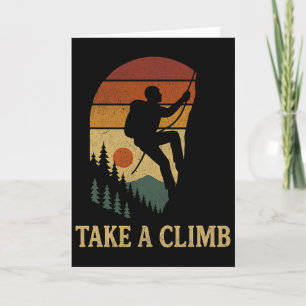 Tarjeta Entusiasta de la escalada en montaña toma una mont